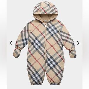 Burberry
Kid's Robson Check-Print Puffer Suit, Size 3-6